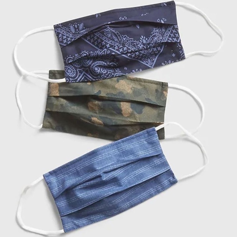 🎁 GAP Adult Face Mask 3-Pack, Brand New, Assorted Prints
